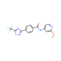 COc1cc(NC(=O)c2ccc(-c3noc(C(F)(F)F)n3)cc2)ccn1 ZINC000142946499