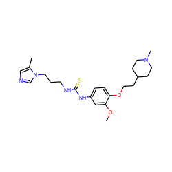 COc1cc(NC(=S)NCCCn2cncc2C)ccc1OCCC1CCN(C)CC1 ZINC001772645942