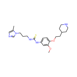 COc1cc(NC(=S)NCCCn2cncc2C)ccc1OCCC1CCNCC1 ZINC001772625121