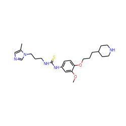 COc1cc(NC(=S)NCCCn2cncc2C)ccc1OCCCC1CCNCC1 ZINC001772594359