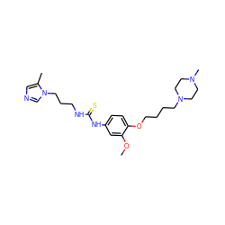 COc1cc(NC(=S)NCCCn2cncc2C)ccc1OCCCCN1CCN(C)CC1 ZINC001772616105