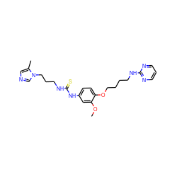 COc1cc(NC(=S)NCCCn2cncc2C)ccc1OCCCCNc1ncccn1 ZINC001772640567