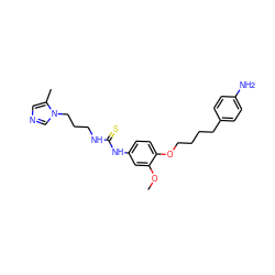 COc1cc(NC(=S)NCCCn2cncc2C)ccc1OCCCCc1ccc(N)cc1 ZINC001772657820