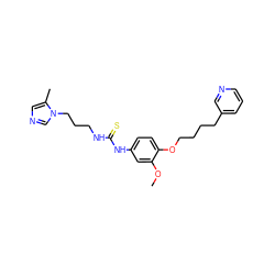 COc1cc(NC(=S)NCCCn2cncc2C)ccc1OCCCCc1cccnc1 ZINC001772574971