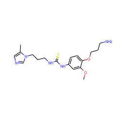 COc1cc(NC(=S)NCCCn2cncc2C)ccc1OCCCN ZINC001772577692