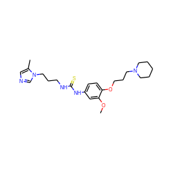 COc1cc(NC(=S)NCCCn2cncc2C)ccc1OCCCN1CCCCC1 ZINC001772631952