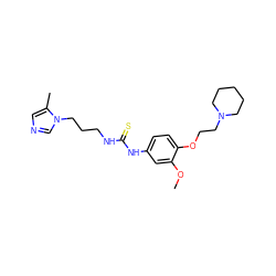 COc1cc(NC(=S)NCCCn2cncc2C)ccc1OCCN1CCCCC1 ZINC001772603674