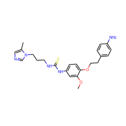 COc1cc(NC(=S)NCCCn2cncc2C)ccc1OCCc1ccc(N)cc1 ZINC001772599836