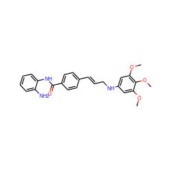 COc1cc(NC/C=C/c2ccc(C(=O)Nc3ccccc3N)cc2)cc(OC)c1OC ZINC000029133371