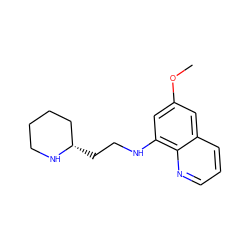 COc1cc(NCC[C@H]2CCCCN2)c2ncccc2c1 ZINC000001729576