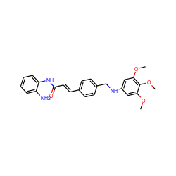 COc1cc(NCc2ccc(/C=C/C(=O)Nc3ccccc3N)cc2)cc(OC)c1OC ZINC000033970707