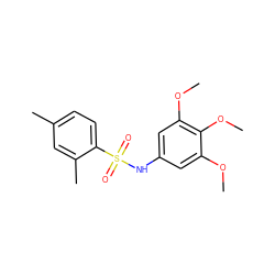 COc1cc(NS(=O)(=O)c2ccc(C)cc2C)cc(OC)c1OC ZINC000002661973