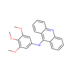 COc1cc(Nc2c3ccccc3nc3ccccc23)cc(OC)c1OC ZINC000004168512