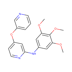 COc1cc(Nc2cc(Oc3cccnc3)ccn2)cc(OC)c1OC ZINC000045287128