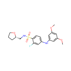 COc1cc(Nc2ccc(S(=O)(=O)NC[C@@H]3CCCO3)c(F)c2)cc(OC)c1 ZINC000145399348