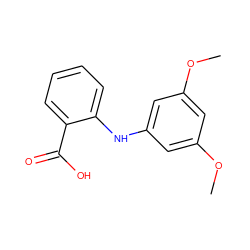 COc1cc(Nc2ccccc2C(=O)O)cc(OC)c1 ZINC000050912973