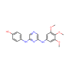 COc1cc(Nc2cncc(Nc3ccc(O)cc3)n2)cc(OC)c1OC ZINC000040943499