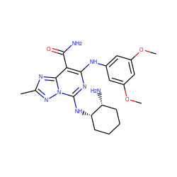 COc1cc(Nc2nc(N[C@H]3CCCC[C@H]3N)n3nc(C)nc3c2C(N)=O)cc(OC)c1 ZINC000003987624