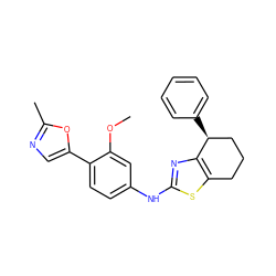 COc1cc(Nc2nc3c(s2)CCC[C@@H]3c2ccccc2)ccc1-c1cnc(C)o1 ZINC000073161990