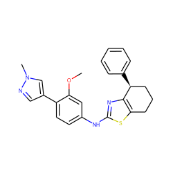 COc1cc(Nc2nc3c(s2)CCC[C@@H]3c2ccccc2)ccc1-c1cnn(C)c1 ZINC000073158057