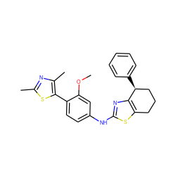 COc1cc(Nc2nc3c(s2)CCC[C@@H]3c2ccccc2)ccc1-c1sc(C)nc1C ZINC000073170054