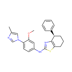 COc1cc(Nc2nc3c(s2)CCC[C@@H]3c2ccccc2)ccc1-n1cnc(C)c1 ZINC000068249161