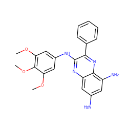 COc1cc(Nc2nc3cc(N)cc(N)c3nc2-c2ccccc2)cc(OC)c1OC ZINC000005597213