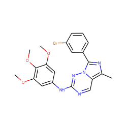 COc1cc(Nc2ncc3c(C)nc(-c4cccc(Br)c4)n3n2)cc(OC)c1OC ZINC000006716392