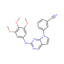 COc1cc(Nc2ncc3ccn(-c4cccc(C#N)c4)c3n2)cc(OC)c1OC ZINC000036348828