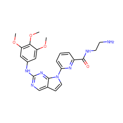 COc1cc(Nc2ncc3ccn(-c4cccc(C(=O)NCCN)n4)c3n2)cc(OC)c1OC ZINC000036348647