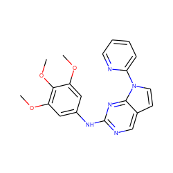 COc1cc(Nc2ncc3ccn(-c4ccccn4)c3n2)cc(OC)c1OC ZINC000016051981