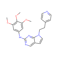 COc1cc(Nc2ncc3ccn(CCc4ccncc4)c3n2)cc(OC)c1OC ZINC000036348681