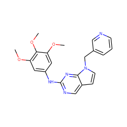 COc1cc(Nc2ncc3ccn(Cc4cccnc4)c3n2)cc(OC)c1OC ZINC000036348570