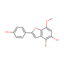 COc1cc(O)c(Br)c2cc(-c3ccc(O)cc3)oc12 ZINC000028365864