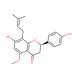 COc1cc(O)c(CC=C(C)C)c2c1C(=O)C[C@H](c1ccc(O)cc1)O2 ZINC000002561287