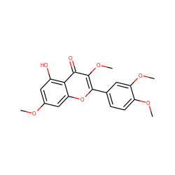 COc1cc(O)c2c(=O)c(OC)c(-c3ccc(OC)c(OC)c3)oc2c1 ZINC000005733766