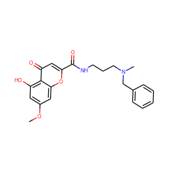 COc1cc(O)c2c(=O)cc(C(=O)NCCCN(C)Cc3ccccc3)oc2c1 ZINC000299858452