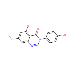 COc1cc(O)c2c(=O)n(-c3ccc(O)cc3)cnc2c1 ZINC000013685357