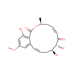 COc1cc(O)c2c(c1)/C=C/C[C@H](O)[C@@H](O)C(=O)/C=C/C[C@H](C)OC2=O ZINC000474608971