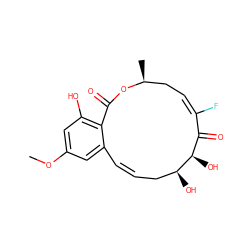 COc1cc(O)c2c(c1)/C=C/C[C@H](O)[C@H](O)C(=O)/C(F)=C\C[C@H](C)OC2=O ZINC000145285245