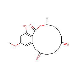 COc1cc(O)c2c(c1)CC(=O)CCCC(=O)CCC[C@@H](C)OC2=O ZINC000096905614