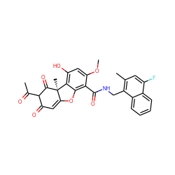 COc1cc(O)c2c(c1C(=O)NCc1c(C)cc(F)c3ccccc13)OC1=CC(=O)C(C(C)=O)C(=O)[C@]12C ZINC000101510971