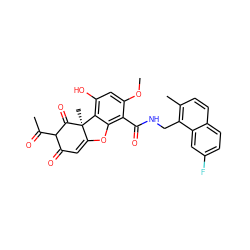 COc1cc(O)c2c(c1C(=O)NCc1c(C)ccc3ccc(F)cc13)OC1=CC(=O)C(C(C)=O)C(=O)[C@]12C ZINC000101510973