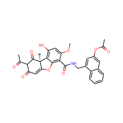 COc1cc(O)c2c(c1C(=O)NCc1cc(OC(C)=O)cc3ccccc13)OC1=CC(=O)C(C(C)=O)C(=O)[C@]12C ZINC000073197723