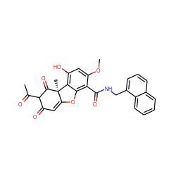 COc1cc(O)c2c(c1C(=O)NCc1cccc3ccccc13)OC1=CC(=O)C(C(C)=O)C(=O)[C@]12C ZINC000034985333