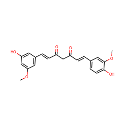 COc1cc(O)cc(/C=C/C(=O)CC(=O)/C=C/c2ccc(O)c(OC)c2)c1 ZINC000140344177