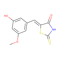 COc1cc(O)cc(/C=C2\SC(=S)NC2=O)c1 ZINC000028883119