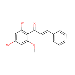COc1cc(O)cc(O)c1C(=O)/C=C/c1ccccc1 ZINC000004716487