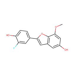 COc1cc(O)cc2cc(-c3ccc(O)c(F)c3)oc12 ZINC000028360400