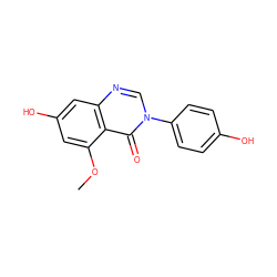 COc1cc(O)cc2ncn(-c3ccc(O)cc3)c(=O)c12 ZINC000013685372